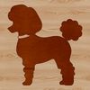 Cute Dog Icon Design A standing dog with curly fur.