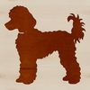 Adorable Standing Poodle Illustration Illustration of a standing poodle, a popular breed of domesticated animal.