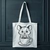 An isolated vector graphic of a wild animal, specifically a possum, suitable for various design purposes.
