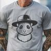 Possum in a Fancy Chapeau A cartoon possum wearing a hat, illustrated as a vector graphic.