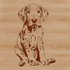 Large Breed Dog Vector Graphic Illustration Large breed dog sitting in a relaxed pose, depicted as a vector graphic.