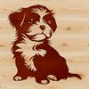 Free Vector Illustration of a Calm Dog A small breed dog sitting upright with a calm expression.