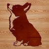 Adorable Vector Corgi Graphic A cartoon-style illustration of a corgi sitting on its hind legs, depicted as a vector graphic.
