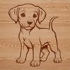 Lovable Labrador Clip Art Friendly Labrador Retriever standing on its hind legs, ideal for vector design and clip art projects.