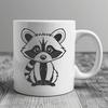 Free Vector Art of a Cute Raccoon A scalable vector graphic (SVG) representation of a raccoon animal.