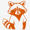 A detailed illustration of a raccoon's face, created as vector art for commercial or personal use.