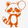 Cute Raccoon Clip Art for Crafting Raccoon clip art in vector format for digital designs and crafts.