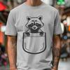 Cute Raccoon Peeking Out from a Pocket SVG A small raccoon peeking out from a pocket, rendered as an SVG vector graphic.