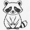 Raccoon Vector Art Illustration A high-resolution SVG graphic representation of a raccoon.