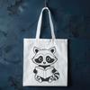 Cute Cartoon Raccoon Character SVG Clip Art A cartoon raccoon character is illustrated in a simple vector style, suitable for various applications.