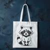 A detailed vector illustration of a raccoon in various poses, suitable for cutting machine designs or pyrography projects.