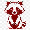 An SVG graphic representation of a raccoon for graphic design and craft projects.