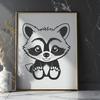Vector Raccoon Clip Art A vector illustration of a raccoon in a playful stance.