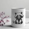 Free Racoon SVG Image Illustration of a raccoon in vector format, suitable for digital applications.