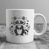 Cute Cartoon Raccoon Clip Art A cute cartoon racoon surrounded by love hearts, created as a vector graphic.