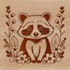 SVG graphic of a raccoon with a simple design style suitable for various applications.