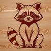 Colorful Raccoon Clip Art Image Illustrative raccoon graphic designed as a vector image.