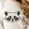 Whimsical Forest Animal SVG A vector illustration of a raccoon in a natural setting.