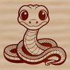 Beautiful Snake Clip Art A detailed illustration of a snake, suitable for vector graphics design.