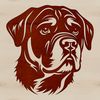 Beautiful Canine Companion SVG Illustration A high-quality digital illustration of a Rottweiler's head and face.