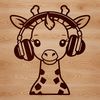 Free Giraffe Clipart Illustration An illustration of a giraffe against a plain background, suitable for various design applications.