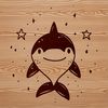 A colorful illustration of a smiling shark, suitable for use in various contexts.