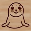 Adorable Seal Illustration A simple line drawing of a cute seal, suitable for commercial or personal use as vector art.