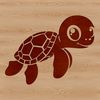 Under the Sea Clip Art A hand-drawn illustration of a sea turtle swimming in the ocean, making it perfect for seaside-themed designs.