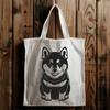 Free Vector Graphic of a Loyal Shiba Dog A sitting Shiba Inu dog with distinctive fox-like features.