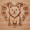 Beautiful Shiba Inu Illustration A stylized illustration of a Shiba Inu dog's head with intricate designs and ornate patterns.
