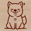 Minimalist Dog Silhouette Design Simple line drawing of a sitting Shiba Inu dog with clean lines and minimal details.