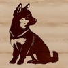 Cute Shiba Inu Breed Illustration A small dog breed, the Shiba Inu, sitting on its haunches with a playful expression.