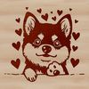 Cute Shiba Inu Breed Profile A cute Japanese dog breed with a unique fox-like face peeking out from behind its head.