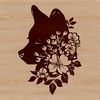 Shiba Inu Dog Head Silhouette A high-quality vector image of a Shiba Inu dog's head, ideal for personal or commercial projects.