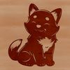Vector Graphic of a Sitting Shiba Inu Dog A sitting Japanese Shiba Inu dog in vector format.