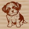 Free Shih Tzu Clipart Image An illustration of a sitting Shih Tzu dog in vector art format.