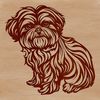 Shih Tzu Sitting Beauty A sitting Shih Tzu dog with a calm expression, suitable as pet clip art for various designs.
