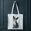 Seated Boston Terrier Silhouette Simple vector design of a seated Boston Terrier animal.
