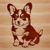 Seated Welsh Corgi Illustration A vector illustration of a seated Welsh Corgi with a calm demeanor.