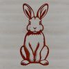 Cute Sitting Bunny Illustration A sitting rabbit illustration created as a vector graphic.