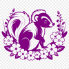 Skunk Illustration in Nature A detailed illustration of a skunk in a natural environment, suitable for use in vector graphics designs.