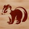 A detailed illustration of a wild animal, specifically a skunk, designed as vector art.