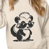 Cute Skunk Character in Shades A cartoon skunk character depicted wearing glasses, suitable for vector graphics and digital designs.