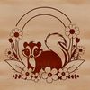 Cute Skunk Clipart A cartoon-style illustration of a skunk with a subtle floral pattern in its fur.