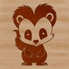 Free SVG Skunk Graphic A detailed illustration of a skunk in a natural environment.