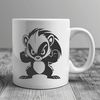 Skunk Clip Art Illustration A wild animal skunk depicted in vector format, suitable for various design applications.