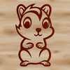 Hand-Drawn Cute Animal Graphics An adorable animal illustration created as a vector graphic image.