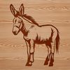 Scalable Vector Graphic Animal Design A graphic representation of an animal, specifically a donkey, created as a scalable vector graphic.
