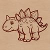 A prehistoric Stegosaurus dinosaur in vector format.