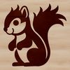 Simple Furry Friend Vector Graphic Vector illustration of a small furry animal with a bushy tail and large eyes.